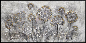 Håndmalede smukke akrylmalerier til stuen "Forårsblomster"