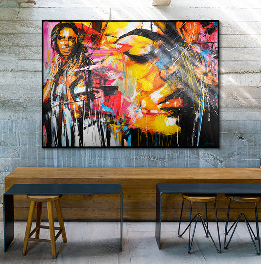 Maleri 140×100 cm – storhed og udtrykskraft i moderne interiør