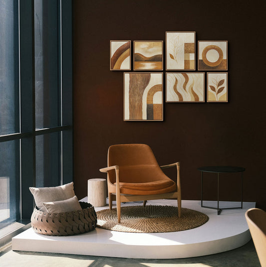 Bilder Rahmen Set  - Acrylbilder Handgemalt mit Rahmen