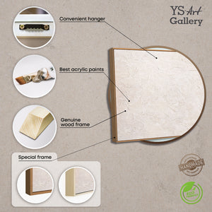 Håndmalet akrylmaleri med ramme "Tidens hvisken" – Abstrakt strukturkunst