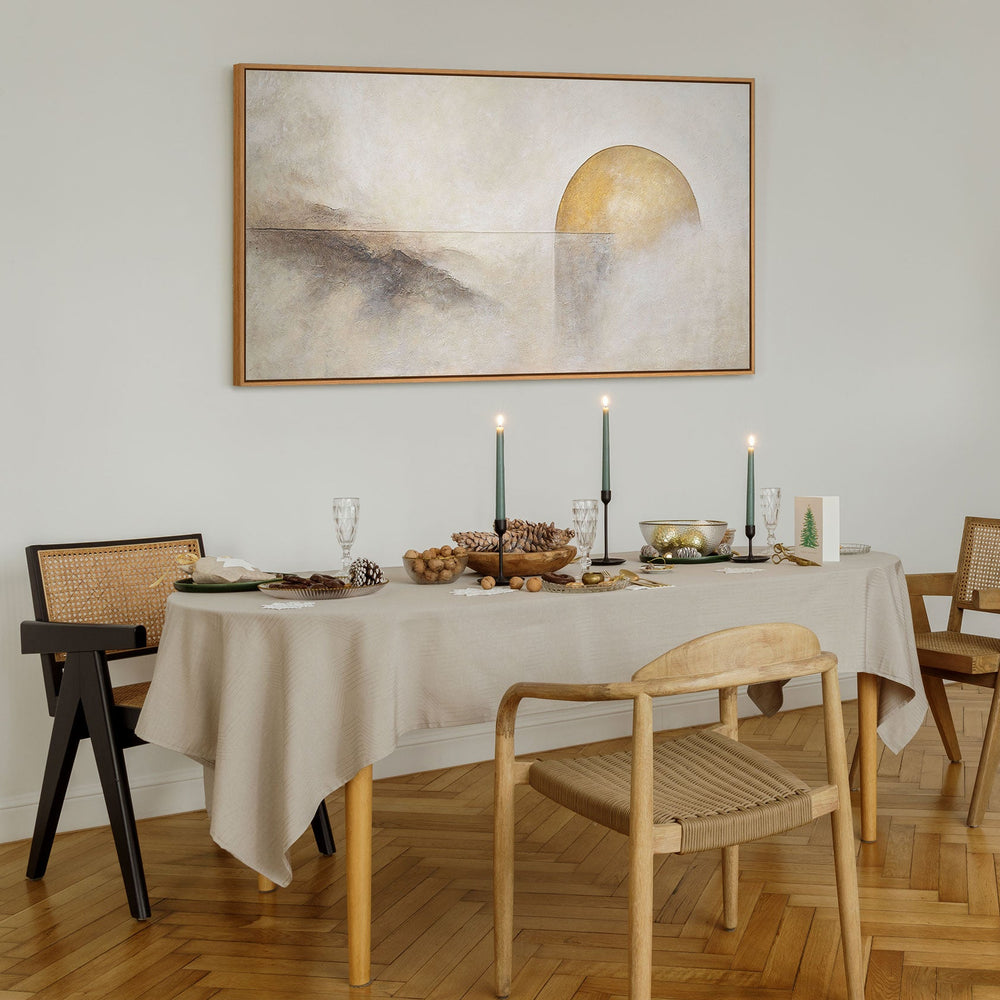 Handgemaltes Acrylbild auf Leinwand „Horizontlinie“ – Moderne Wandkunst für Wohnzimmer