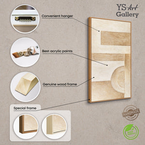 Zeitgenössische abstrakte Wandkunst mit Struktur, minimalistisches Design