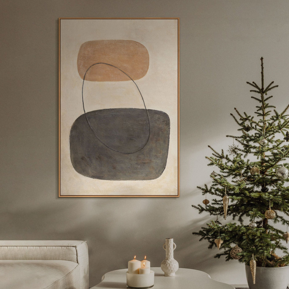 Gemälde mit Struktur – Handgemaltes Leinwandbild „Ausgewogenheit der Kontraste“