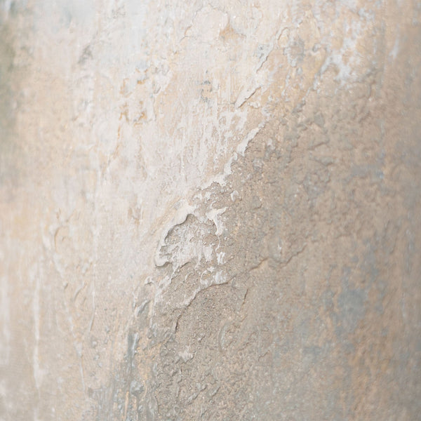 Abstrakt maleri med ramme - Moderne vægkunst i beige, blå og guld "Lysovergange"