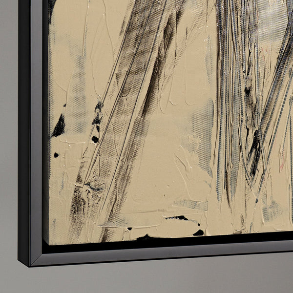 Handgemaltes Leinwandbild „Parallelen und Schnittpunkte“ – Abstrakte moderne Wanddeko