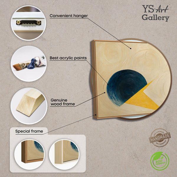 Modernes abstraktes Gemälde gerahmt für zeitgemäße Wohnkonzepte