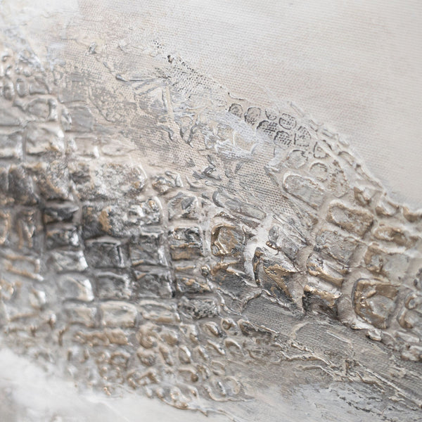 Handmalet Lærredsbillede „Tåget Fjernhed“ – Moderne Abstrakt Kunst