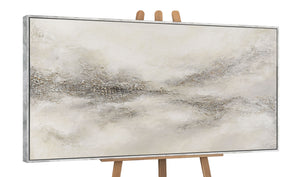 Handmalet Lærredsbillede „Tåget Fjernhed“ – Moderne Abstrakt Kunst