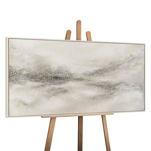 Handmalet Lærredsbillede „Tåget Fjernhed“ – Moderne Abstrakt Kunst