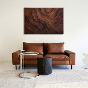 Strukturierte Acrylmalerei in Holzoptik-Rahmen „Atem des Baumes“