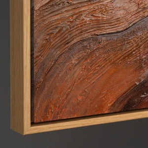 Handgemalte Abstrakte Bild „Atem des Baumes“ - Acrylmalerei mit Rahmen