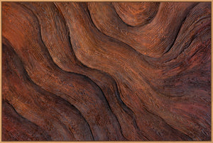 Strukturierte Acrylmalerei in Holzoptik-Rahmen „Atem des Baumes“