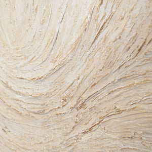 Gemälde mit Rahmen „Baumstrom“ – Abstrakte Kunst in Beige und Creme