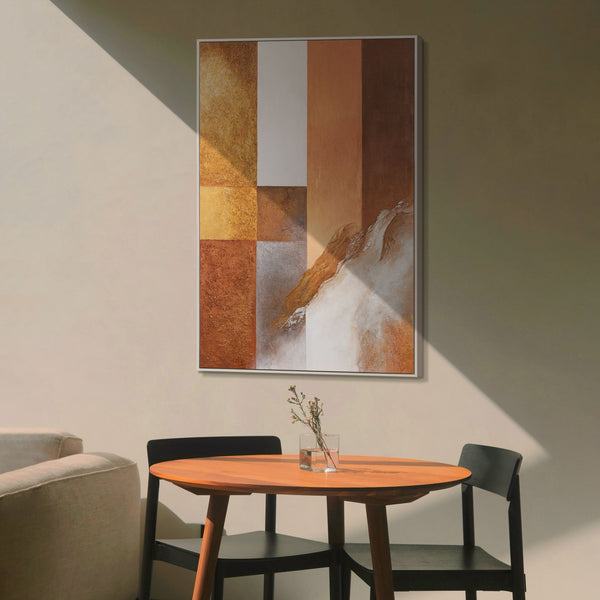 Abstrakt kunst på lærred – Moderne vægkunst "Former i harmoni"