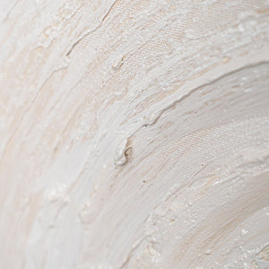 Abstrakte Pinselstruktur auf Leinwand in Beige, moderne Wandkunst