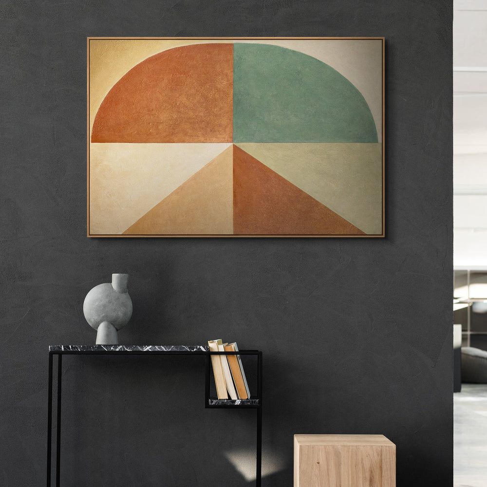 Abstraktes Wandbild in modernem Stil mit feiner Struktur und ruhiger Farbpalette