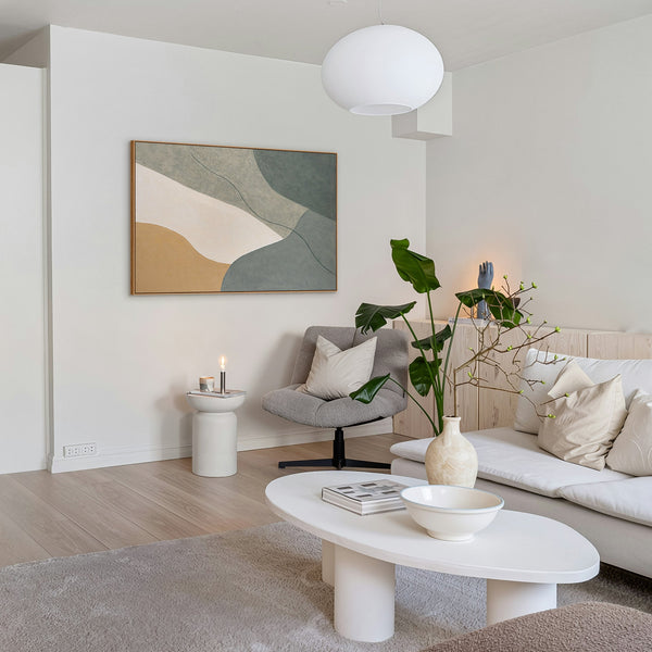 Moderne akrylmalerier som rolig vægdekoration i rammen "Eternal Line"