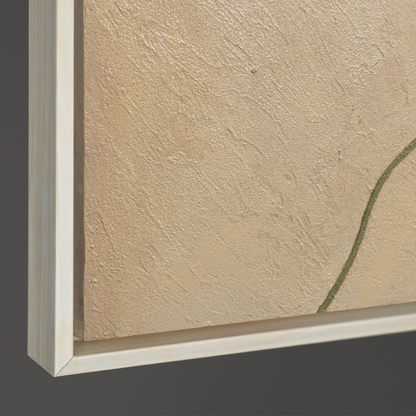 Moderne lærredstryk med organiske linjer i "Sandweg"-rammen