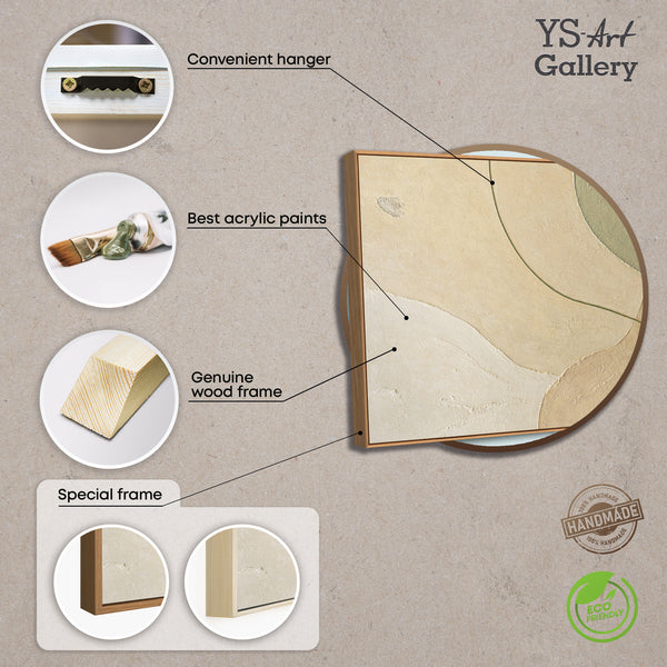 Moderne lærredstryk med organiske linjer i "Sandweg"-rammen