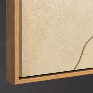 Moderne lærredstryk med organiske linjer i "Sandweg"-rammen