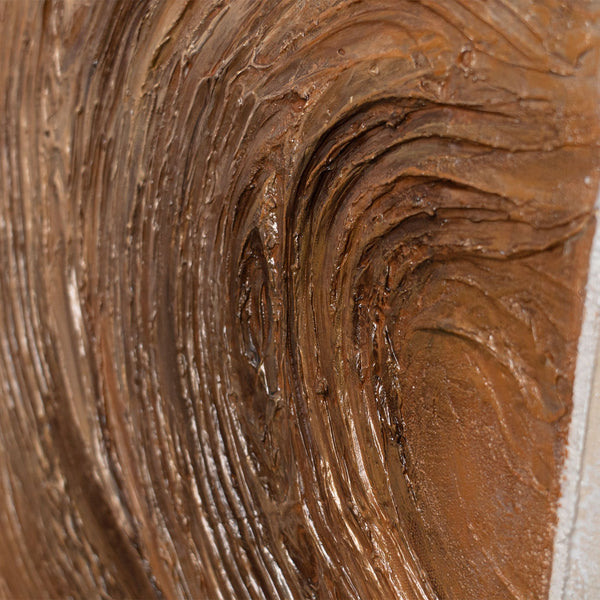 Handmalet Lærredsbillede „Linjer og Cirkler“ – Geometrisk Vægkunst med Ramme