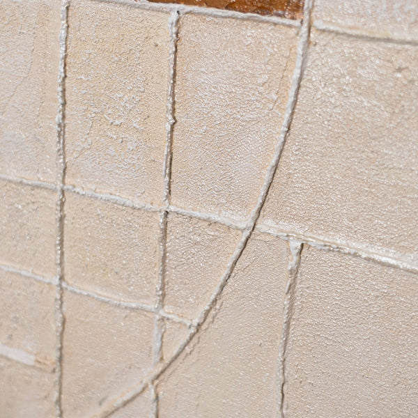 Abstrakte malerier med struktur og geometri i rammen "Linjer og cirkler"