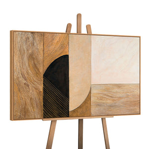 Abstraktes Wandbild mit hochwertigem Rahmen im modernen Stil