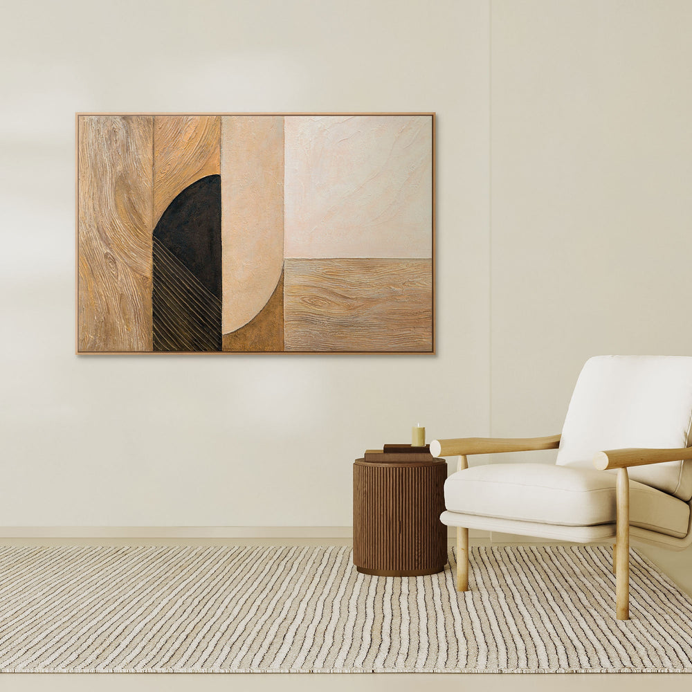 Håndmalet acrylmaleri "Naturlige ornamenter" – moderne vægdekoration