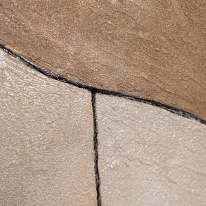 Håndmalet Lærredsbillede „Tidens Ornamenter“ – Abstrakt Strukturkunst i Naturfarver