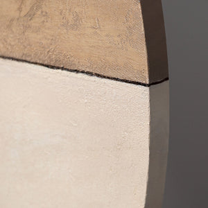 Håndmalet Lærredsbillede „Tidens Ornamenter“ – Abstrakt Strukturkunst i Naturfarver