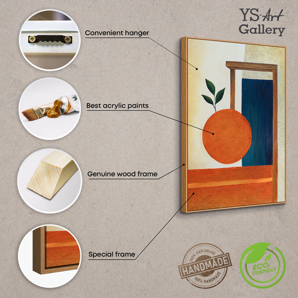 Handgemaltes Acrylbild „Fruchtbare Balance“ – Abstrakte Wandkunst mit Struktur