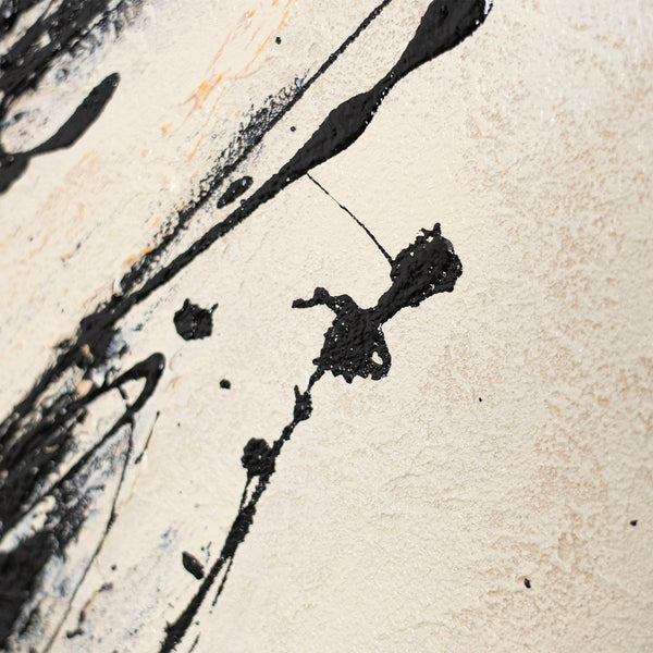 Abstrakt maleri i moderne akrylstil, "Penselstrøgens kraft"