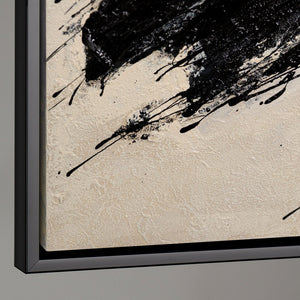 Abstrakt maleri i moderne akrylstil, "Penselstrøgens kraft"