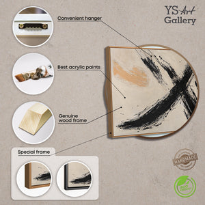 Abstrakt maleri i moderne akrylstil, "Penselstrøgens kraft"