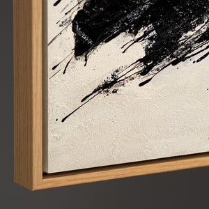 Abstrakt maleri i moderne akrylstil, "Penselstrøgens kraft"