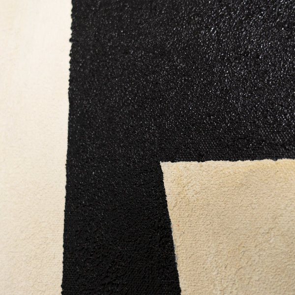 Handgemaltes Acrylbild mit Rahmen „Geometrie des Gesichts“ – Kubistische Wandkunst auf Leinwand