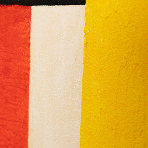 Abstrakt maleri i ramme, geometrisk vægkunst "Kontraster"