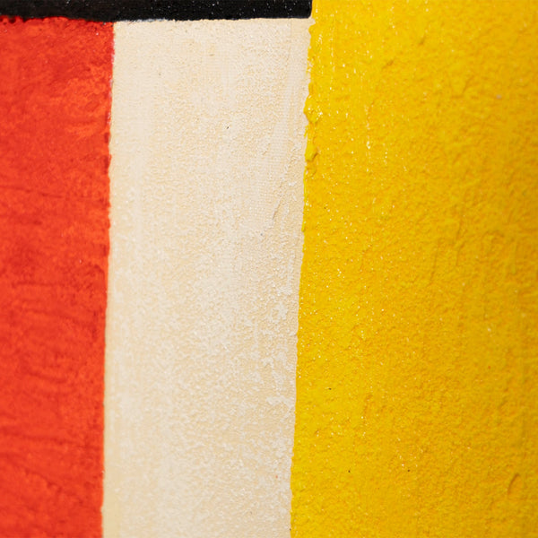 Abstrakt maleri i ramme, geometrisk vægkunst "Kontraster"