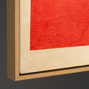 Abstrakt maleri i ramme, geometrisk vægkunst "Kontraster"