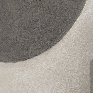 Moderne akrylmaleri i ramme, geometrisk lærredsmaleri "Geometriens stilhed"