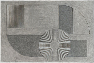 Moderne malede billeder i ramme, et roligt lærredsmaleri "Grå akkord"