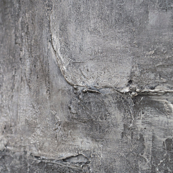 Håndmalede billeder i rammer, tekstureret abstrakt kunst "Stenens erindring"