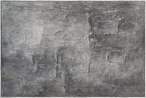 Håndmalede billeder i rammer, tekstureret abstrakt kunst "Stenens erindring"