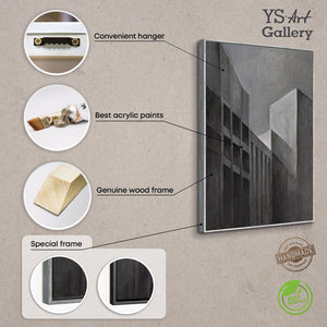 Abstraktes Gemälde im zeitgenössischen Interior Design