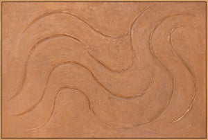 Akrylmaleri på et organisk lærred, "Varme rytmer"