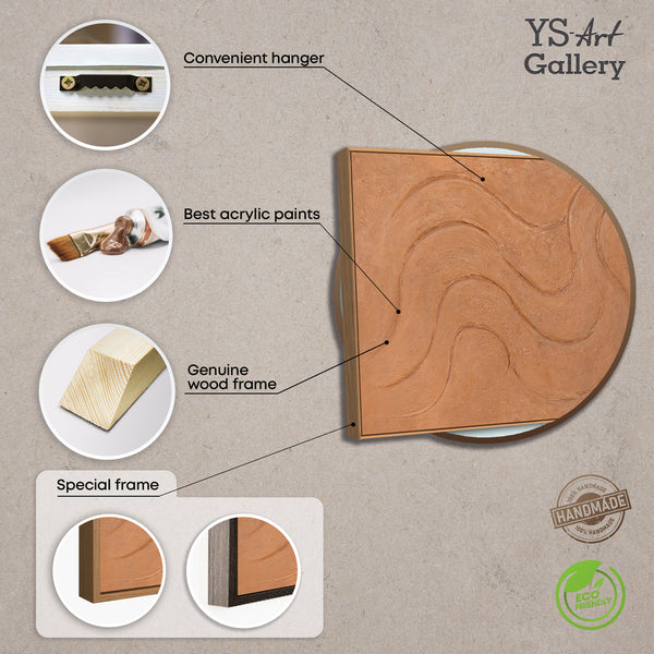 Abstrakte Wandkunst mit Rahmen für elegante Innenräume