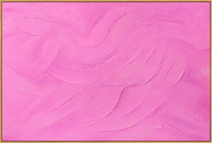 Struktureret lærredsmaleri i ramme, rolig kunst "Sukkerslør"