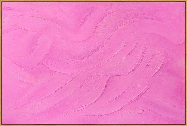 Struktureret lærredsmaleri i ramme, rolig kunst "Sukkerslør"