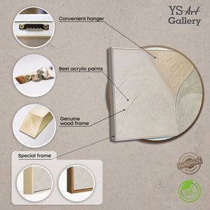 Akrylmaleri med tekstur i rammen "Spor af regn"