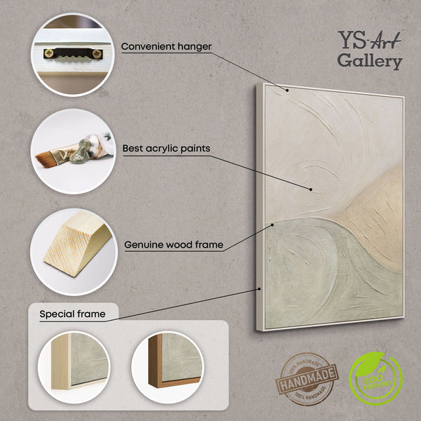 Abstrakte Wandkunst in ruhigen Farbtönen für moderne Interieurs